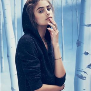 For Love and Lemons Speckled Knit Hoodie